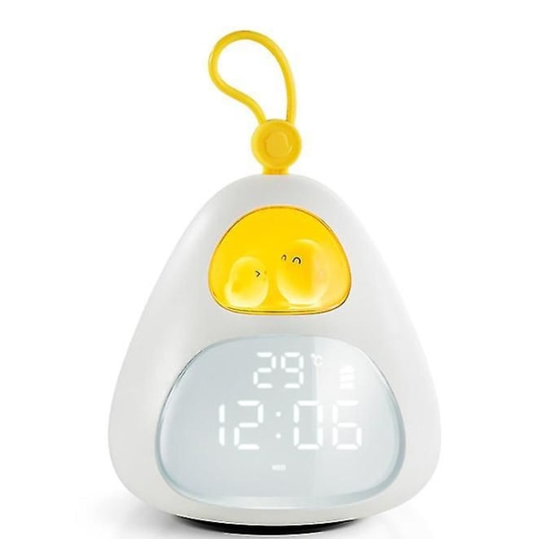 Bird's nest clock light, student cartoon children's alarm clock, smart night light