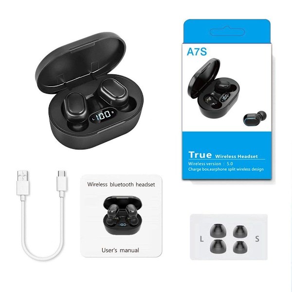 Langaton Bluetooth-kuuloke TWS-pelikuuloke Läpinäkyvä mukava latauskotelo