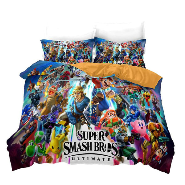 Mario 1# Hjemme Tekstil Mario Dynetrekk Digital Trykk Tredelt Sett 3d