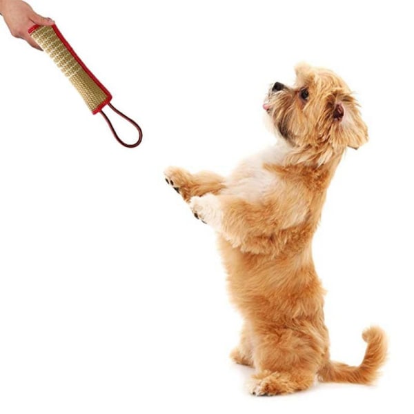 Bite pølse for hunder, jute bite pølse taulek og stil 1