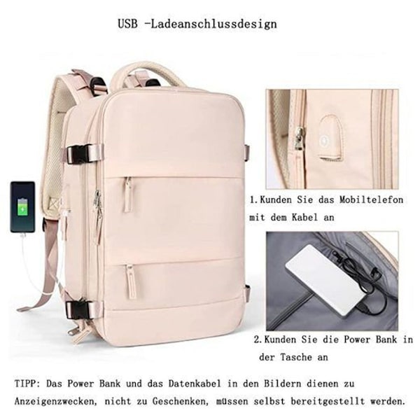 Resväska för kvinnor, handbagage, vandringsryggsäck