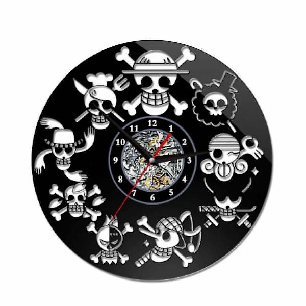 One Piece Luffy Anime Vinyyliseinäkello - Retroseinätaide