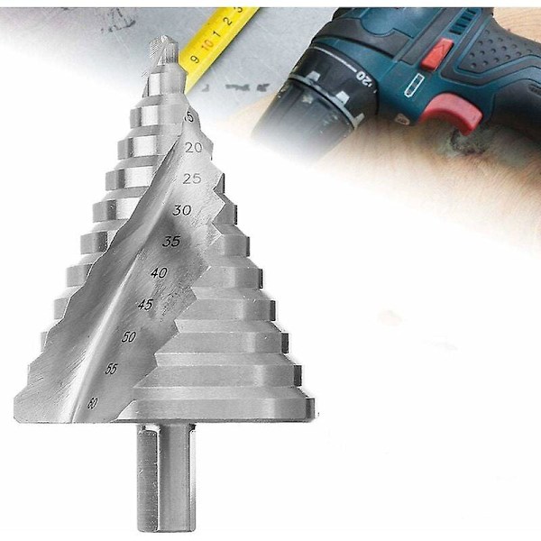 HSS Trin Drill Bit Spiral Konisk Forsænkning til 6-60mm Mejselboring