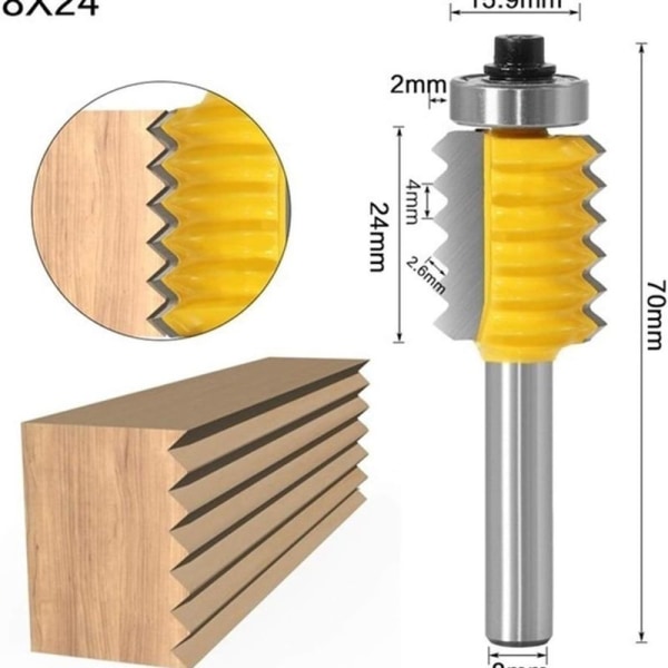 8mm skaft upphöjd platta \"V\" fogningsbitar limfräs för trä