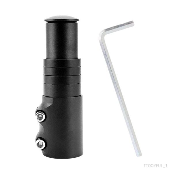 Sykkelstamforhøyer Sykkelgaffelstamforlengelse Aluminiumlegering Sykkelforhøyer Hodeadapter Passer for MTB, Sykkel, BMX svart 12cmx3.5cm