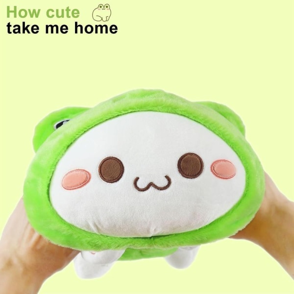 Plys legetøj blødt plysdyr kawaii kat bamse grøn frø kat 30cm