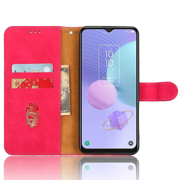 För Tcl 408 Tpu+pu Läder Telefonfodral Stativ Plånbok Stöttålig Telefonfodral