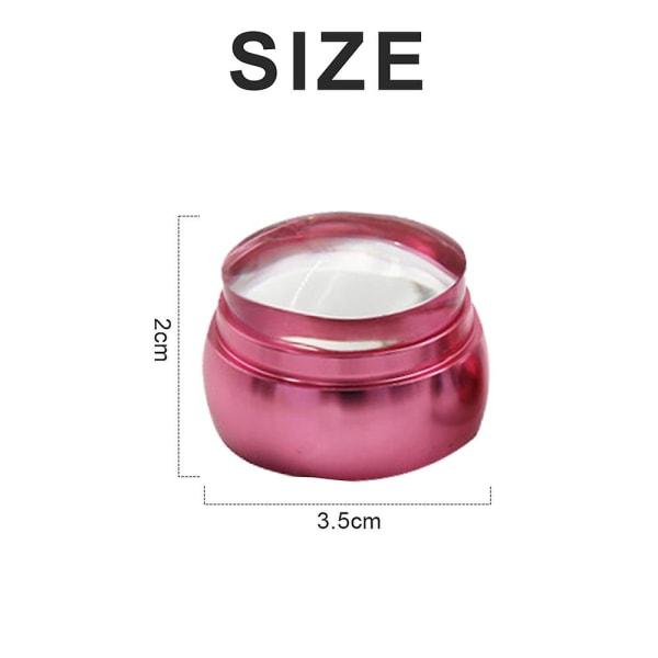 Set med 3 nagelstämplar, silikon, 3,5x2 cm, flerfärgad