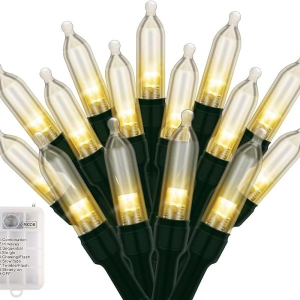 Jouluvalot - 10m 100 LED paristokäyttöiset kirkkaat minijouluvalot