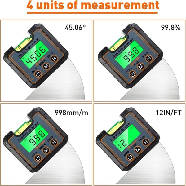 Digital protractor inclinometer, inclinometer, elektronisk vattenpass med