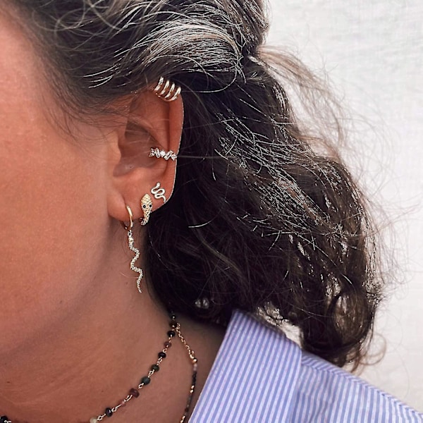 Kvinner Gull Øredobber Clam Shell Hul Stjerne Kors Lynlås Pigg Dangle Dråpe 14k Gullfylt Tiny Boho Strand Enkelt Delikat Håndlaget Hypoallerge