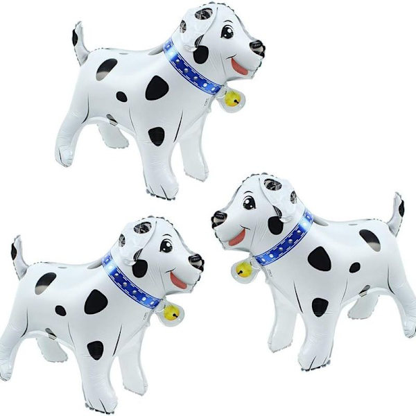 Sød 3D hundeballon stand sæt, gående hundedyreballoner