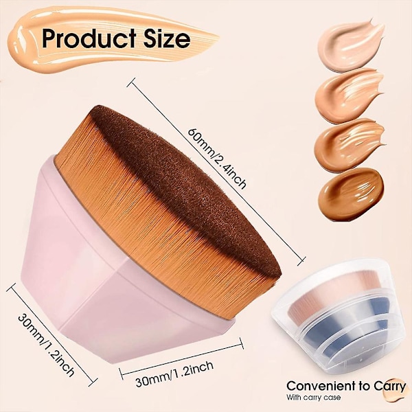 Foundation Makeup Brush, Blomsterformet, Multifunktionel Sort Pensel