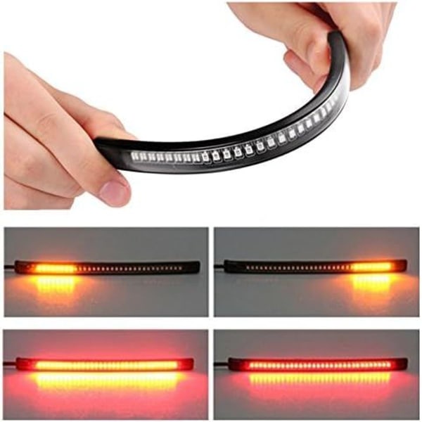48 LED bremselys for motorsykkel, bil, sykkel, blinklys, lyslist 12V