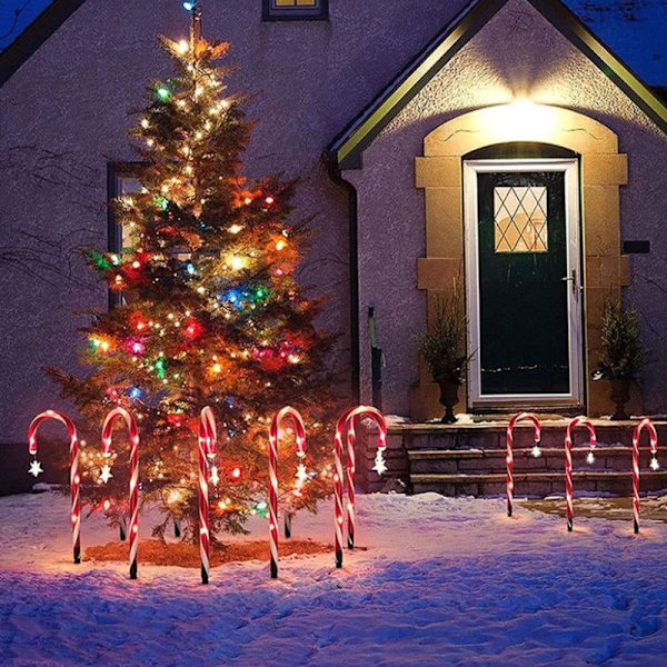Udendørs solcelledrevet havelampe vandtæt solcelle julepind