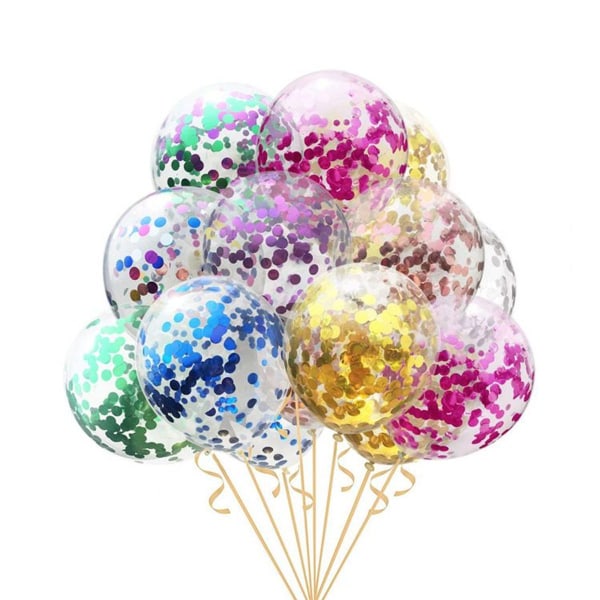 Transparent paljettballongscen dekoration, 100 st/förpackning (färg)
