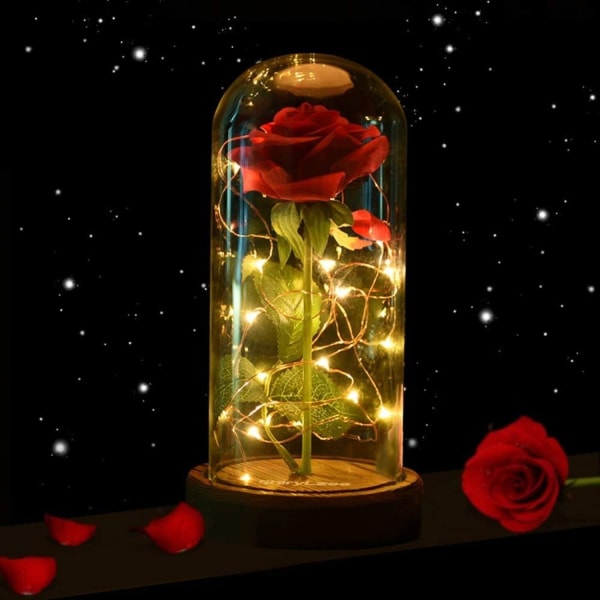 Skjønnheten og udyret Rose morsdagsgave, Rose Glasskuppel