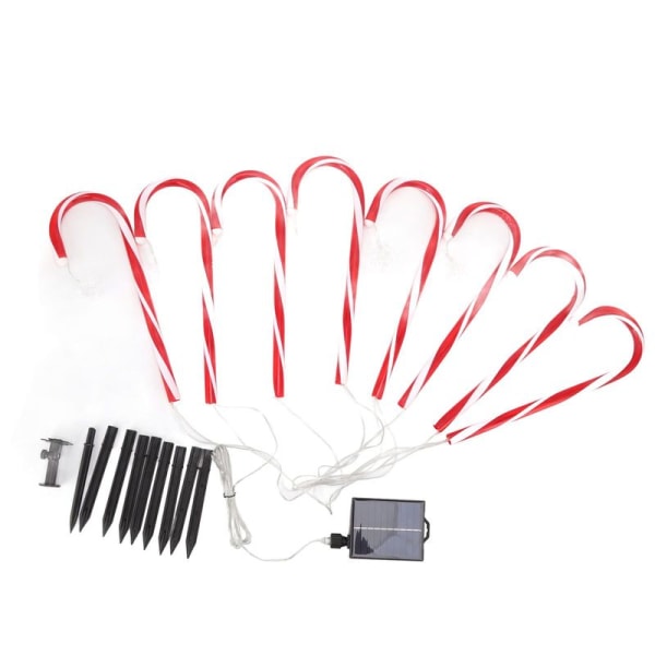 Julegodteri Stokk Lys 1 for 8 Solar Candy Cane Way