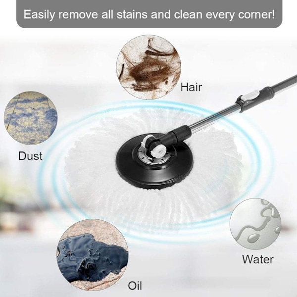 3 st mikrofibermopphuvuden, mopphuvuden, ersättningsmopphuvud