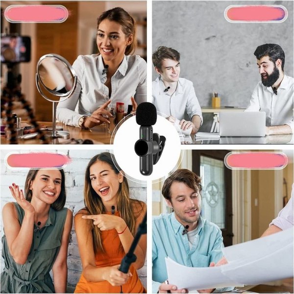 Trådløs lavalier-mikrofon, plug & play