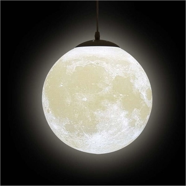 3D Måne Kronljus Måne Tak Kronljus Måne Taklampa Planet Hängande Lampa Måne