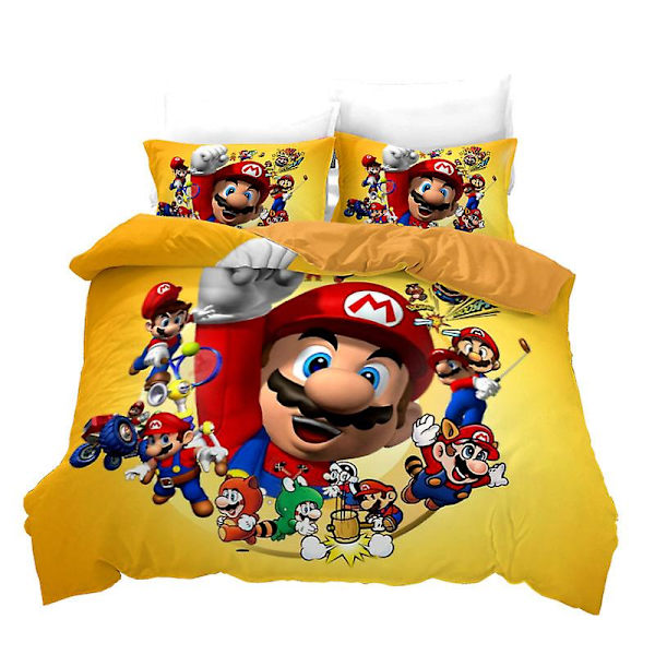 Mario 5# Hjem Tekstil Mario Dynebetræk Digital Print Tredelt Sæt 3d