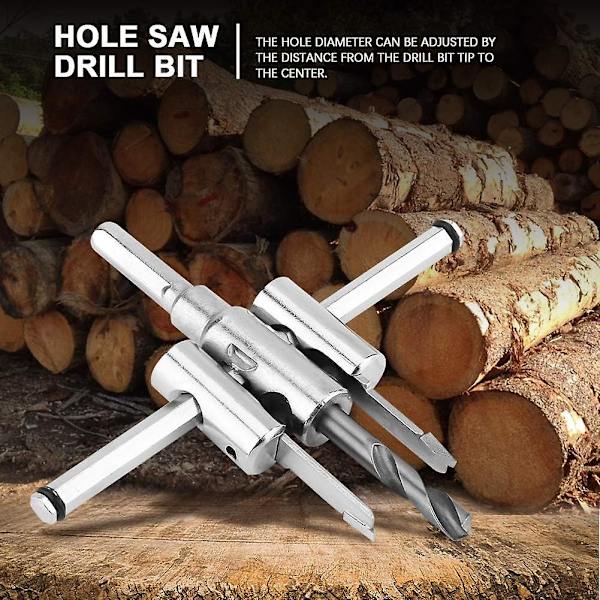 Säädettävä reikäsahaporanterä 30-120mm Puuntyöstö Laajennettava poranterä, Kipsilevy Puuntyöstö Poraus, DIY Puuntyöstötyökalut