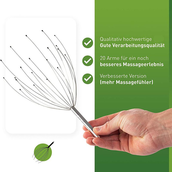 Huvudmassageapparat med förbättrat koncept [2020] - huvudkliare med 20 fingrar - Id