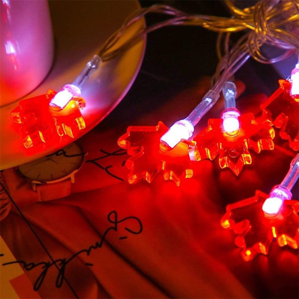 3D Thanksgiving Dekorationer Lönnljus 3 Meter 30 LED-lampor