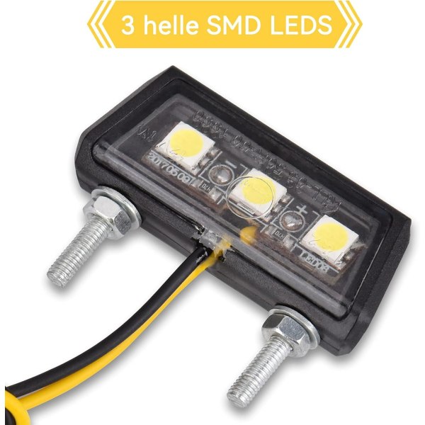 Universal LED-nummerpladelys til motorcykel 12V Mini Micro Nummerpladelys Motorcykellys