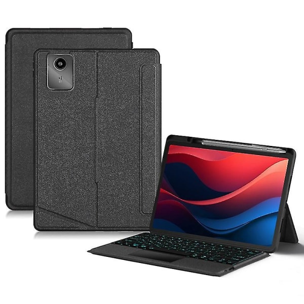 Lenovo Tab M11 (xiaoxin Pad 11 2024) tablet- case , nahkainen jalustan cover+ irrotettava Bluetooth näppäimistö