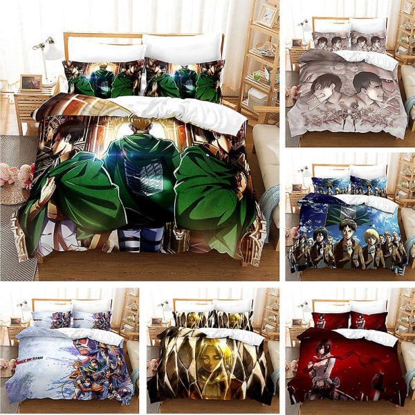 Attack Giant 9# Cartoon Digital Printing Quilt Cover Set of three