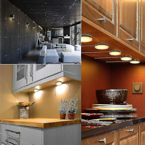 4 st Gx53 LED-lampa 7w 3000k, varmvit, ej dimbar, inget flimmer, ersätter 50w halogen Gx5.3 eller Cfl 9w 13w, 560lumens, 120