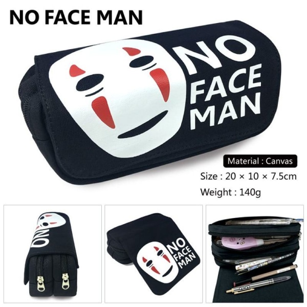 Anime Spirited Away case No Face Man lasten kynärasia paperitavaralompakko