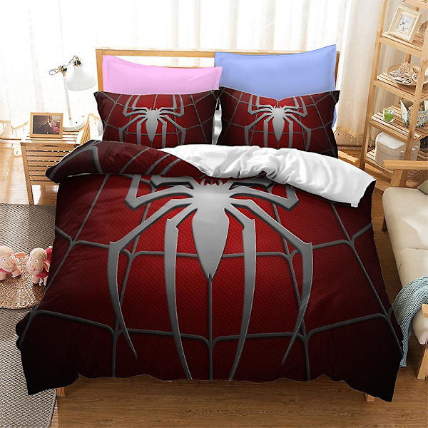 Bp10373# Sängkläder Spider-man Kollektion Storlek Tre Delar Överkast