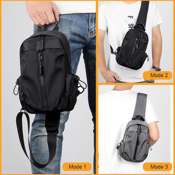 Brysttaske Herrefritidstaske Multifunktionstaske Travel Travel One-skulder Messenger Bag