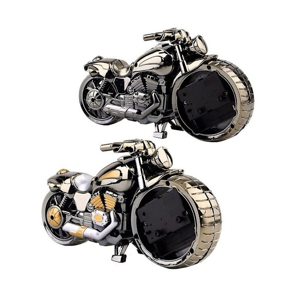 Kreativ motorcykelmönster väckarklocka, cool klocka för hemmet, födelsedagspresent