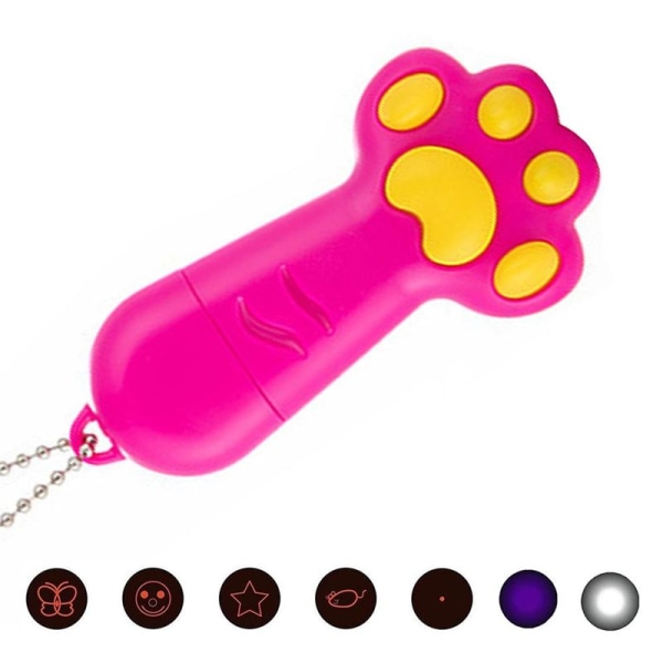 3-i-1 LED Pointer interaktivt legetøj til katte og Rose Red