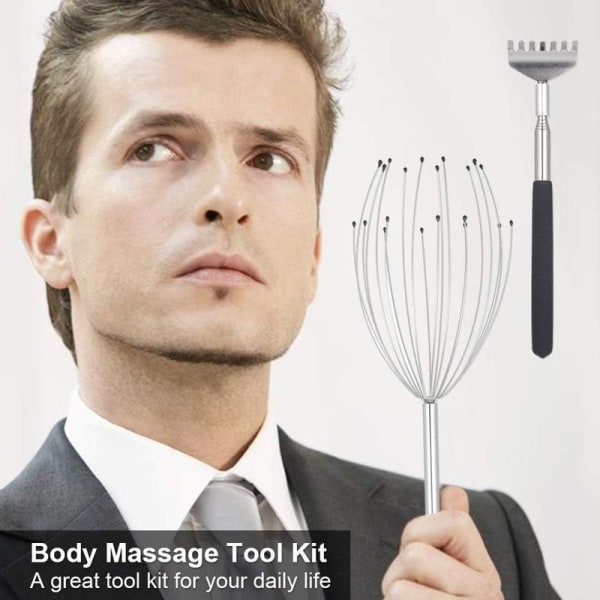 Huvudmassageapparat med förbättrat koncept - huvudkliare med 20 fingrar - Premium K