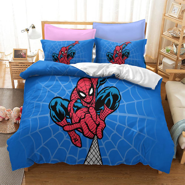 Bp10380# Sängkläder Set Spider-man Kollektion Storlek Tre Delar Överkast