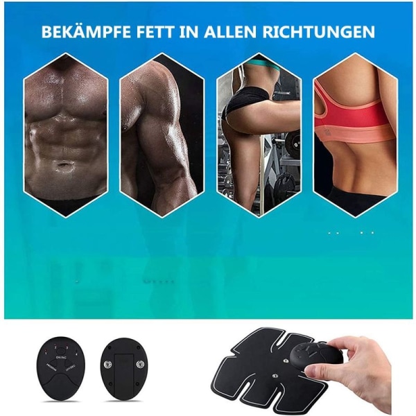 Muskelstimulator, Professionell Elektrisk EMS Träningsenhet, USB-laddningsbar