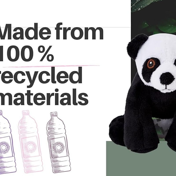 100% genanvendte plysdyr - Bløde og nuttede plysdyr, panda