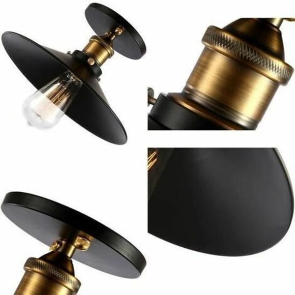 Cham Taklampa Retro Industriell Ljus 36cm För Restaurang/Café/Bar/Sovrum Glödlampor ingår ej