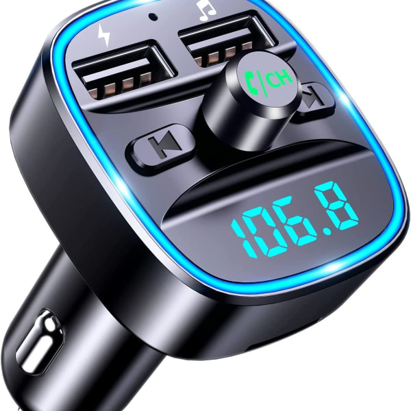 Bluetooth-auto, Bluetooth 5.0 FM-lähetin-radioadapteri, langaton MP3-musiikkisoitin