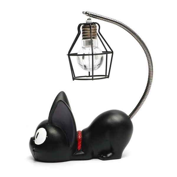 Kreativ harpiks Kiki Cat Animal Night Light, Ornamenter Dekorasjonsgave Little Cat Barneromslampe Puster LED Nattlys