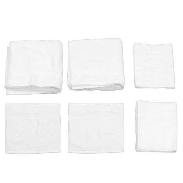 6pcs Bathroom Towels Soft Cotton Large Absorbent Bath Towel Set For Household Dormitory Use