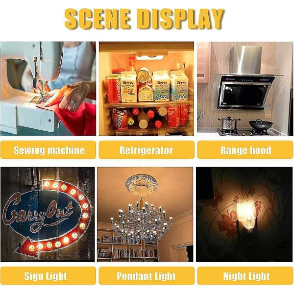 C7 Led-lamppu, 0,5 wcandle-lamppu, Amber Glow -koristeellinen Edison-yölamppu Led E14 -kandelabrakantainen filamenttilamppu, erittäin lämmin valkoinen 2200k