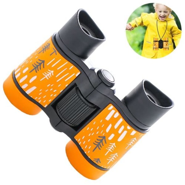 Kikkert til børn, junior kikkert, HD teleskoper, små børnekikkerter til fuglekiggeri Orange