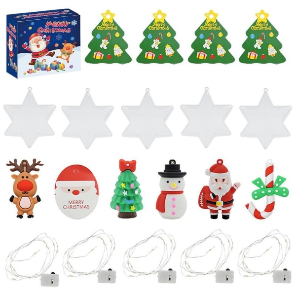 Julekalender med mini-ophæng til nedtælling til jul