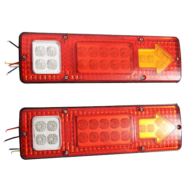 2x 12v Led Bakre Halelys 19 Led Lys 5 Funksjoner Halindikatorlampe For Tilhenger Van Truck Lor